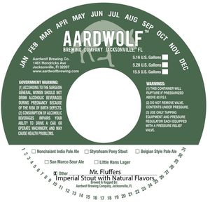 Aardwolf Brewing Company Mr. Fluffers January 2020