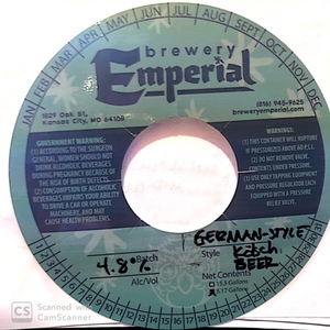 Brewery Emperial German-style Kolsch Beer