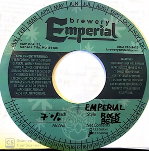 Brewery Emperial Emperial Bock Beer