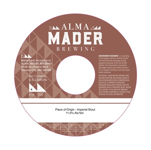 Alma Mader Brewing Place Of Origin
