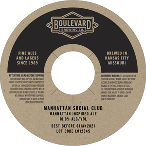 Boulevard Manhattan Social Club January 2020