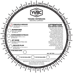 Young Veterans Brewing Co. Pineapple Grenade Hefeweizen January 2020