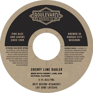 Boulevard Cherry Lime Radler