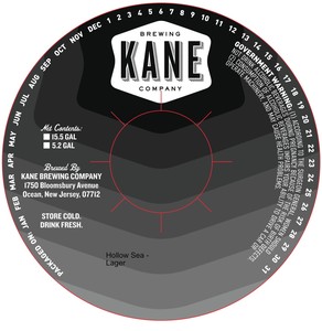 Kane Brewing Company Hollow Sea January 2020