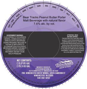 Winchester Brew Works Bear Tracks Peanut Butter Porter