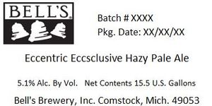 Bell's Eccentric Eccsclusive Hazy Pale Ale