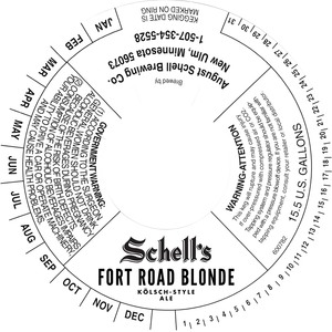 Schell's Fort Road Blonde Kolsch-style Ale January 2020