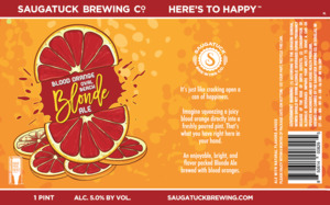 Saugatuck Brewing Co Blood Orange Oval Beach Blonde