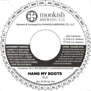 Monkish Brewing Co. LLC Hang My Boots