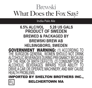 Brewski What Does The Fox Say? February 2020