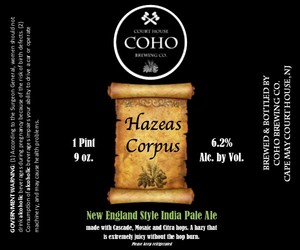Hazeas Corpus New England Style India Pale Ale