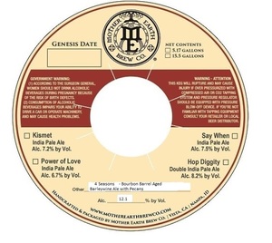 Mother Earth Brew Co 4 Seasons Bourbon Barrel Aged Barleywine Ale With Pecans
