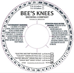 Bee's Knees Brewing Company Chocolate Stout Ale With Cherry