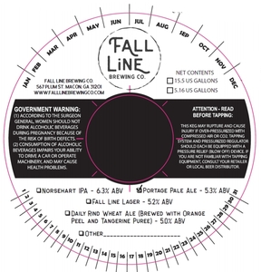Fall Line Brewing Company Portage Pale Ale February 2020