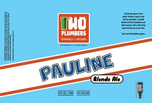 Two Plumbers Brewery+arcade Pauline Blonde Ale February 2020