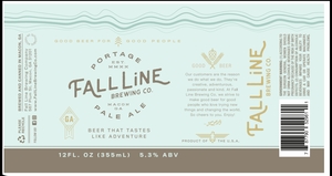 Fall Line Brewing Company Portage Pale Ale February 2020