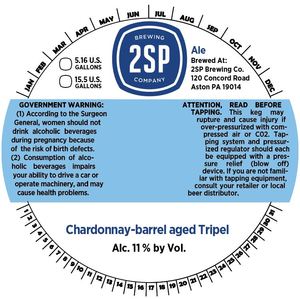 2sp Brewing Comapny Chardonnay Barrel-aged Tripel February 2020