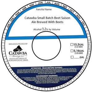 Catawba Brewing Co Catawba Small Batch Beet Saison February 2020