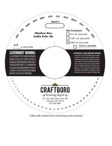 Craftboro Brewing Depot Shadow Box India Pale Ale February 2020