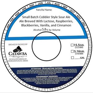 Catawba Brewing Co Small Batch Cobbler Style Sour Ale February 2020