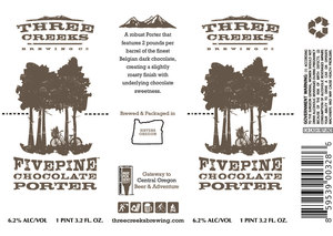 Three Creeks Brewing Co. Fivepine Chocolate Porter