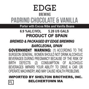 Edge Brewing Padrino Chocolate & Vanilla February 2020