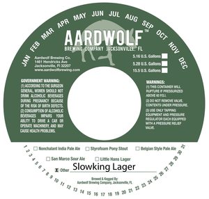 Aardwolf Brewing Company Slowking Lager February 2020