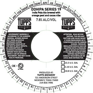 Tupps Brewery Ddhipa Series 19