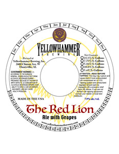 Yellowhammer Brewing, Inc. Red Lion February 2020