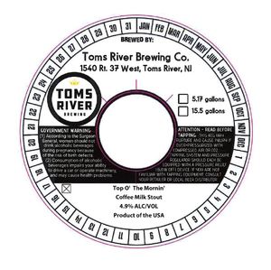 Toms River Brewing Co. Top O' The Mornin' Coffee Milk Stout