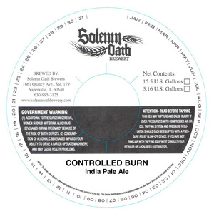 Solemn Oath Brewery Controlled Burn