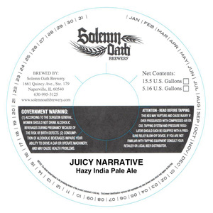 Solemn Oath Brewery Juicy Narrative