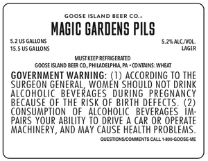 Goose Island Beer Co. Magic Garden Pils February 2020