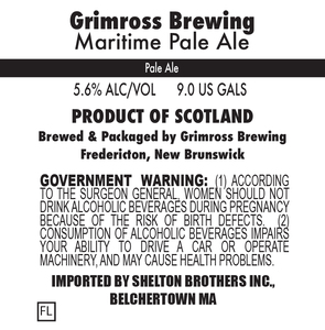 Grimross Brewing Maritime Pale Ale February 2020