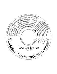 Anderson Valley Brewing Company Stay Gold Pale Ale