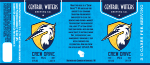 Central Waters Brewing Co. Crew Drive Pils February 2020