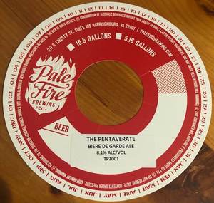 Pale Fire Brewing Co The Pentaverate Biere De Garde Ale