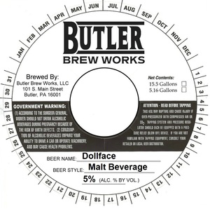 Butler Brew Works Dollface February 2020