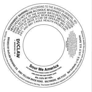 Duclaw Brewing Co. Sour Me America