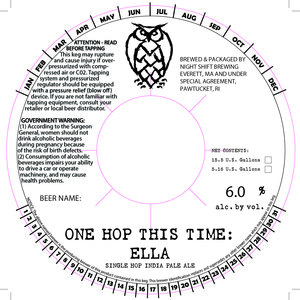 One Hop This Time: Ella Single Hop India Pale Ale