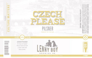 Lenny Boy Brewing Czech Please