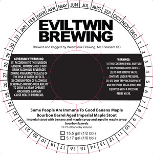 Evil Twin Brewing Some People Are Immune To Good Banana Maple Bourbon Barrel Aged Imperial Maple Stout