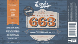 Begyle Brewing Batch 663 February 2020