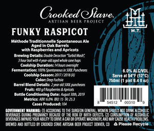 Crooked Stave Artisan Beer Project Funky Raspicot