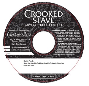 Crooked Stave Artisan Beer Project Rustic Peach February 2020