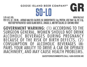 Goose Island Beer Company So-lo February 2020