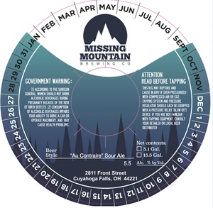 Missing Mountain Brewing Co "au Contraire" Sour Ale