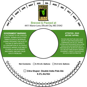 Manor Hill Brewing Citra Stupor: Double India Pale Ale