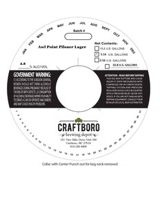 Craftboro Brewing Depot Awl Point Pilsner Lager