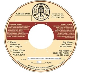 Mother Earth Brew Co Cali Creamin' Cherry Delight